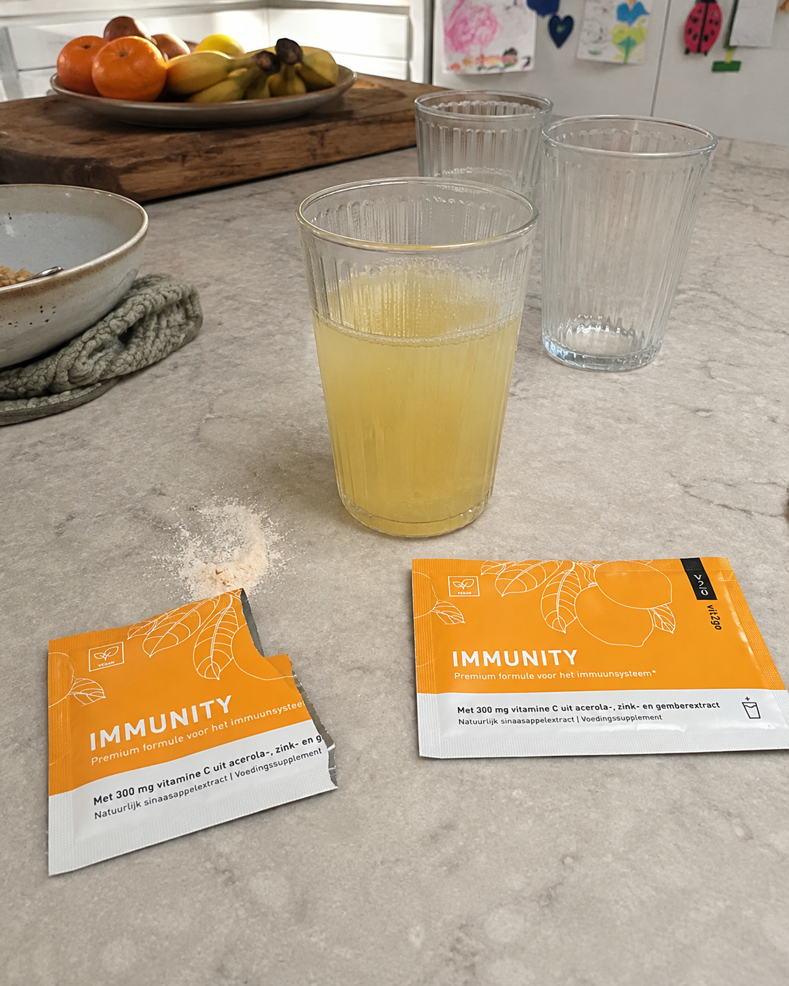 Vit2go Immunity in the kitchen with the family