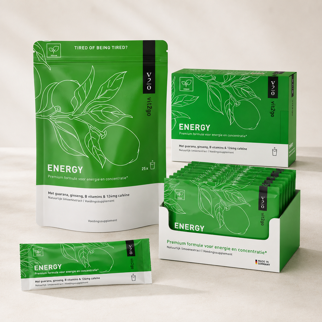 Vit2go Energy - zakje, doos, display box en sachet