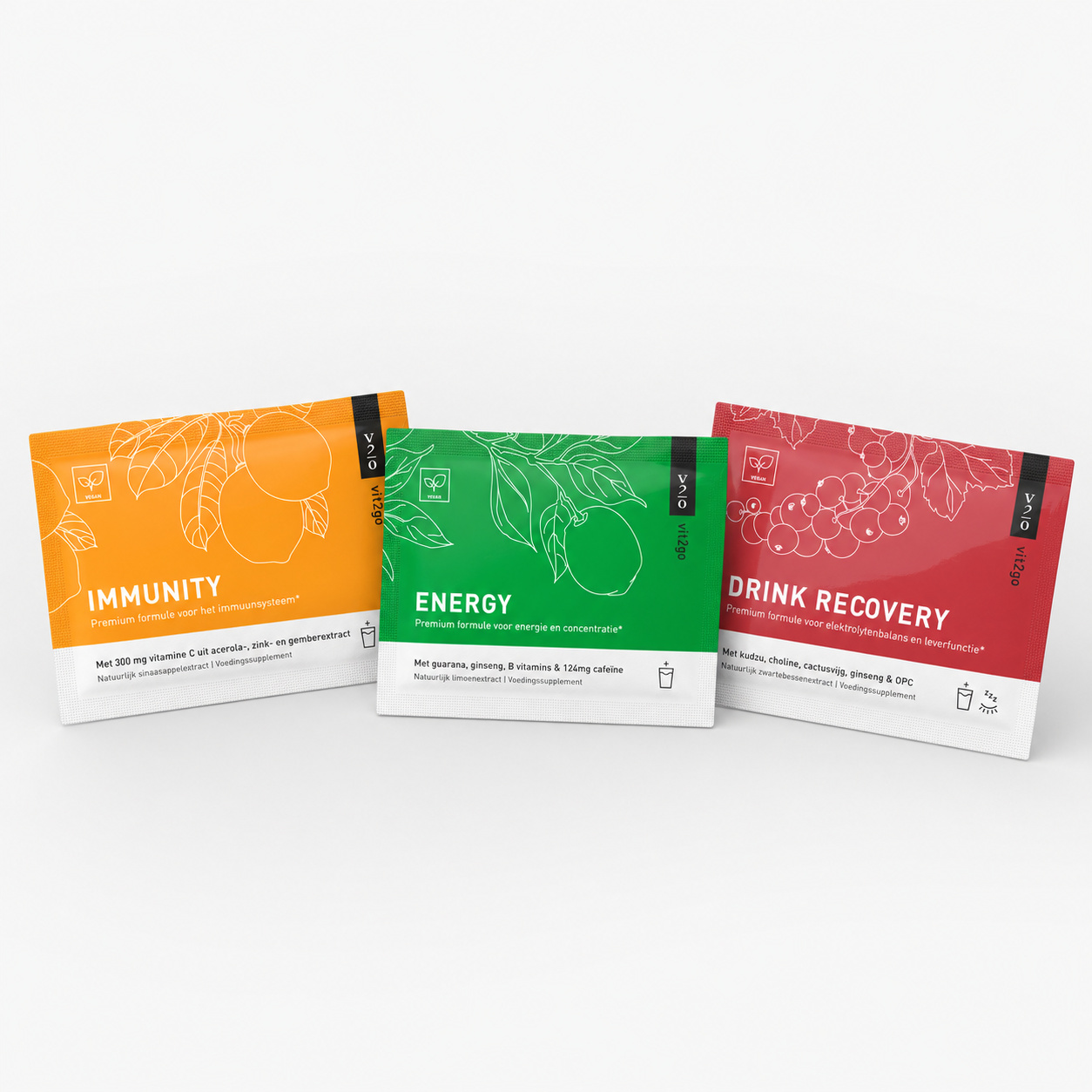 Vit2go Variety Pack - Energy, Drink Recovery en Immunity, 3 sachets van elk